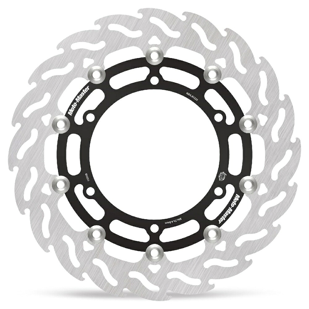 MOTO MASTER フロント フレイム ステンローター (ブラックインナー) φ298/右 MM112039SB｜PartsOnline 店