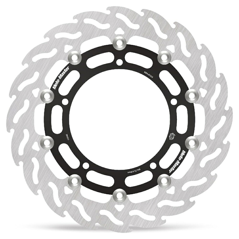 MOTO MASTER フロント フレイム ステンローター (ブラックインナー) φ298/右 MM112042SB