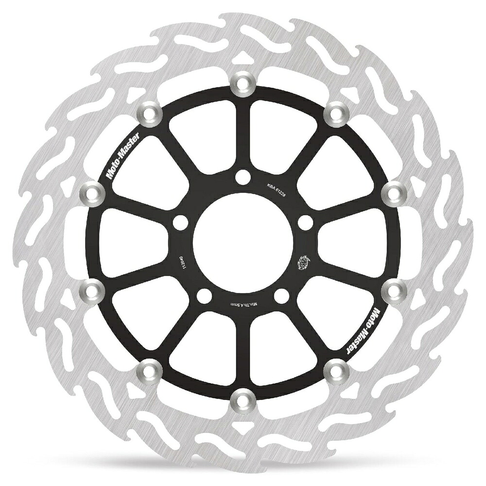 MOTO MASTER GSX1400/1300R/R1000/R750/R600 TL1000R TL1000S フロント フレイム ステンローター (ブラックインナー) φ320/右 MM112040SB