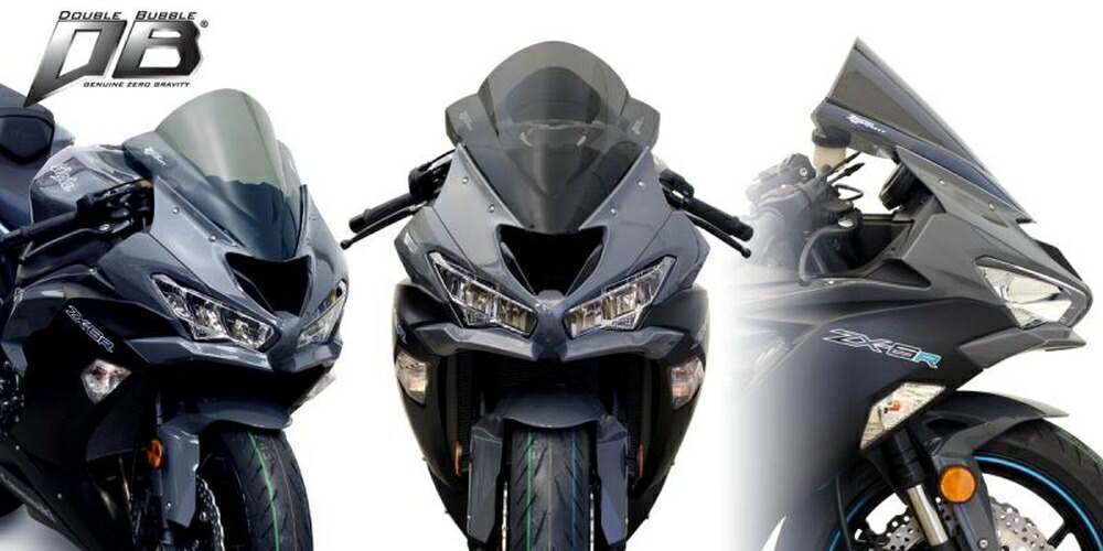 ZERO GRAVITY ZX-6R スクリーン ダブルバブル ダークスモーク 1624719