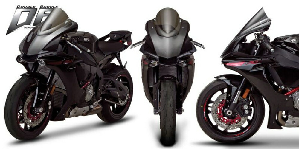 ZERO GRAVITY YZF-R1/ABS YZF-R1M スクリーン ダブルバブル ダークスモーク 16542M19