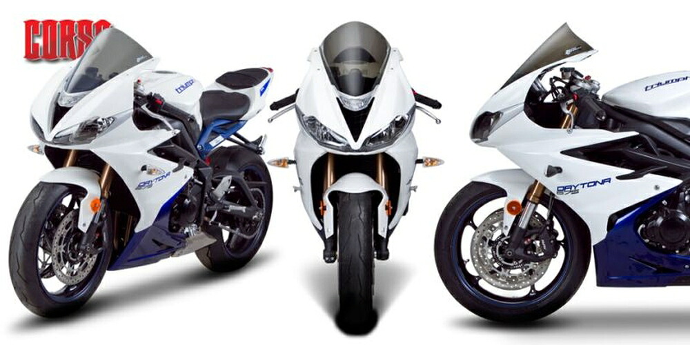 ZERO GRAVITY DAYTONA 675 スクリーン コルサ スモーク (ブラックビニールマスク) 24914V02