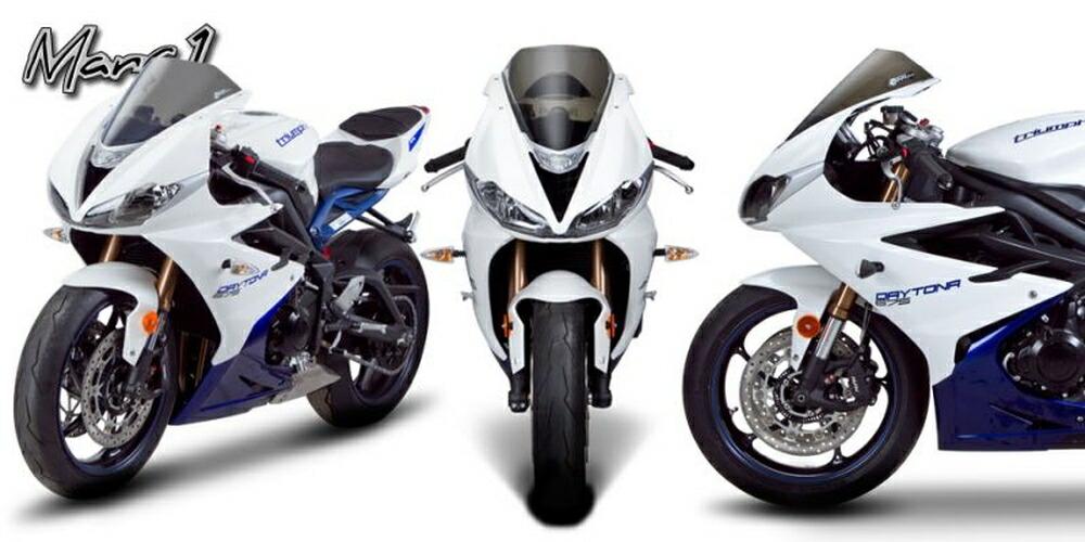 ZERO GRAVITY DAYTONA 675 スクリーン MARC1 クリア (ブラックビニールマスク) 25914V01