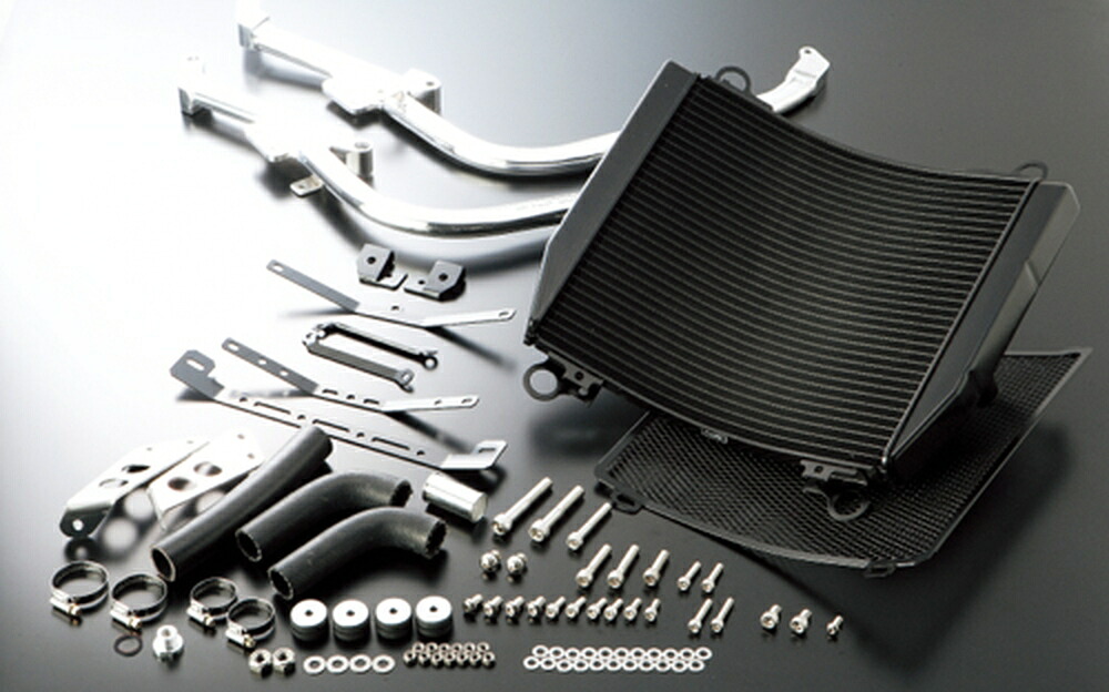 ACTIVE GPZ900R/750R ビッグラジエーターキット (TYPE-2) ブラック 5057022B|PartsOnline 店