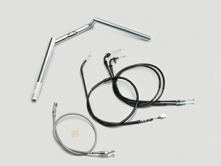 HURRICANE（ハリケーン） ST250/E 100ロボット1型 ハンドルSET クロームメッキ H506-107C｜PartsOnline 店