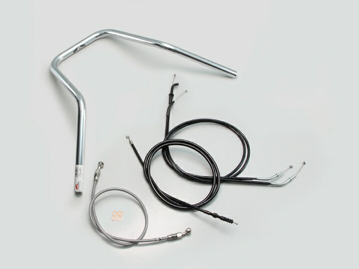 HURRICANE（ハリケーン） W400 スーパーナロー ハンドルSET クロームメッキ H706-050C