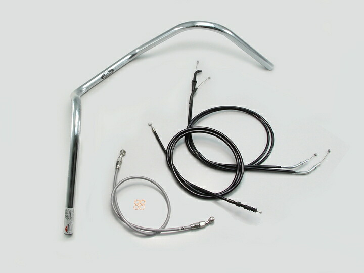 HURRICANE（ハリケーン） W400 300エイプハンガー1型 ハンドルSET クロームメッキ H706-082C