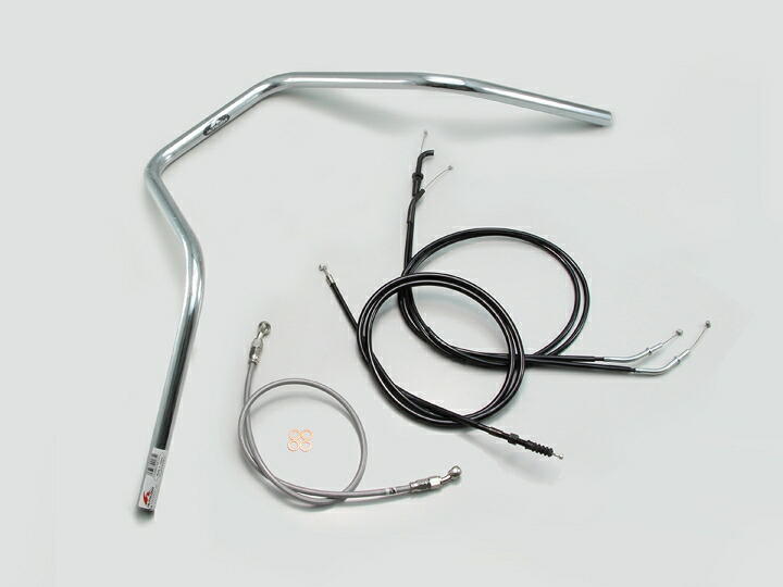 HURRICANE（ハリケーン） W400 300エイプハンガー2型 ハンドルSET クロームメッキ H706-083C