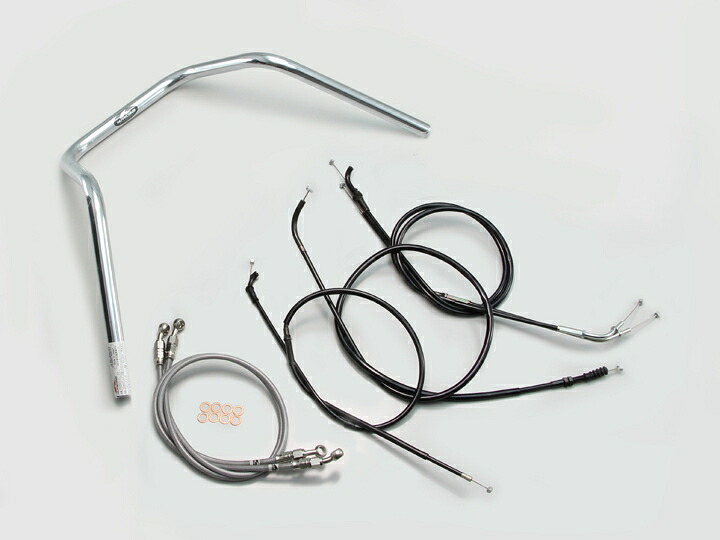 HURRICANE（ハリケーン） ゼファー400/χ 200アップ3型プルバック ハンドルSET クロームメッキ H707-013C