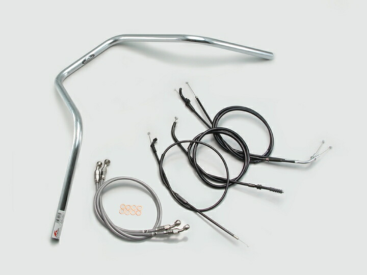 HURRICANE（ハリケーン） ZRX400/2 300エイプハンガー2型 ハンドルSET クロームメッキ H708-083C