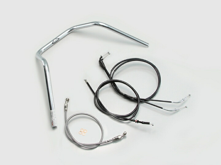 HURRICANE(ハリケーン) 250TR 200アップ3型プルバック ハンドルSET クロームメッキ H712-013C|PartsOnline 店