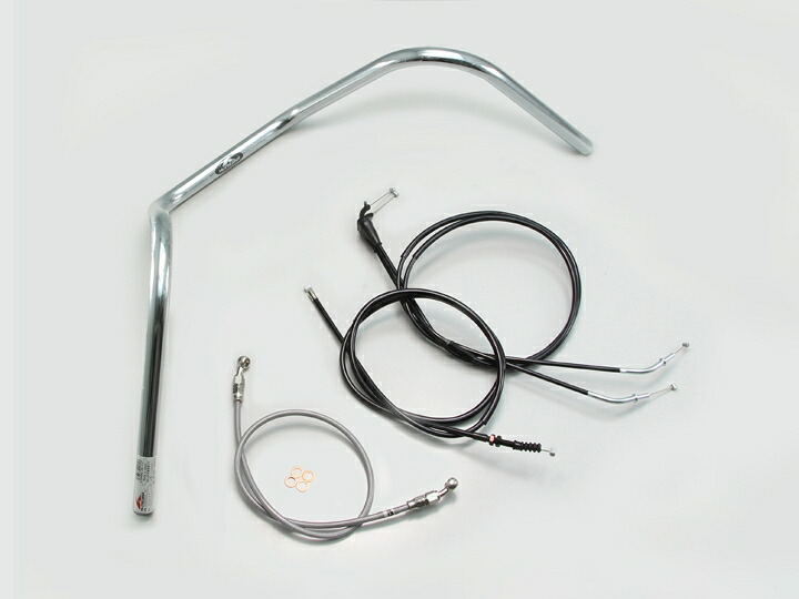 HURRICANE（ハリケーン） 250TR 300エイプハンガー1型 ハンドルSET クロームメッキ H712-082C｜PartsOnline 店
