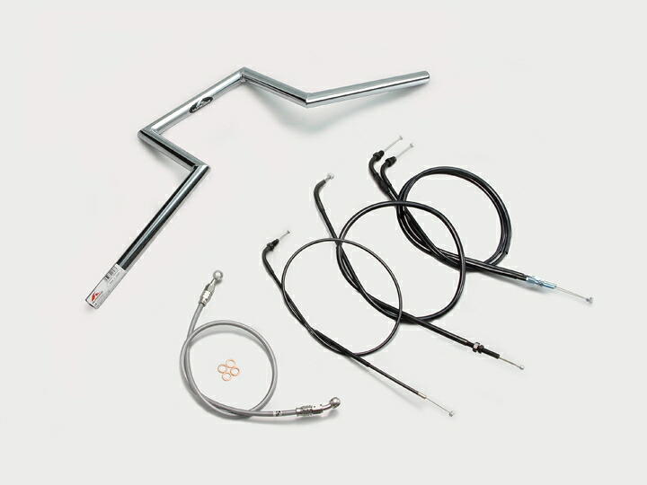 HURRICANE（ハリケーン） ホーネット250 200ロボット2型 ハンドルSET クロームメッキ H015-096C｜PartsOnline 店