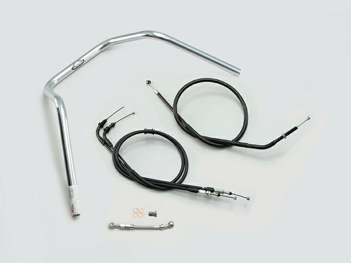 HURRICANE（ハリケーン） モンキー125ABS 200アップ3型プルバック ハンドルSET クロームメッキ H034-013C