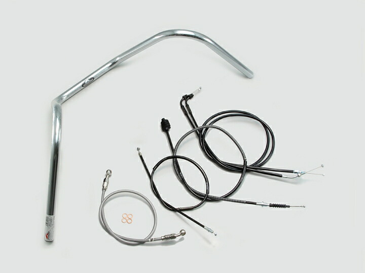 HURRICANE（ハリケーン） SR400 300エイプハンガー1型 ハンドルSET クロームメッキ H304-082C