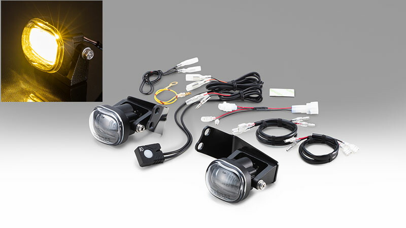 セロー250用　PIAA LEDフォグランプ2個セット ブラック ワイズギア YAMAHA SERROW250 セロー250 PIAA製 LEDフォグライト