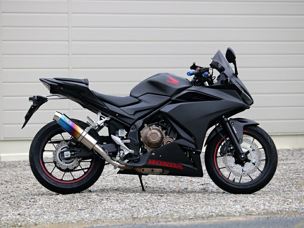 WR'S CBR400R / 400X スリップオン ラウンド・焼き色チタンサイレンサー JMCA BK1440JM