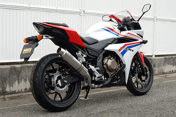 WR'S CBR400R スリップオン ラウンド・焼き色チタンサイレンサー JMCA BK1430JM