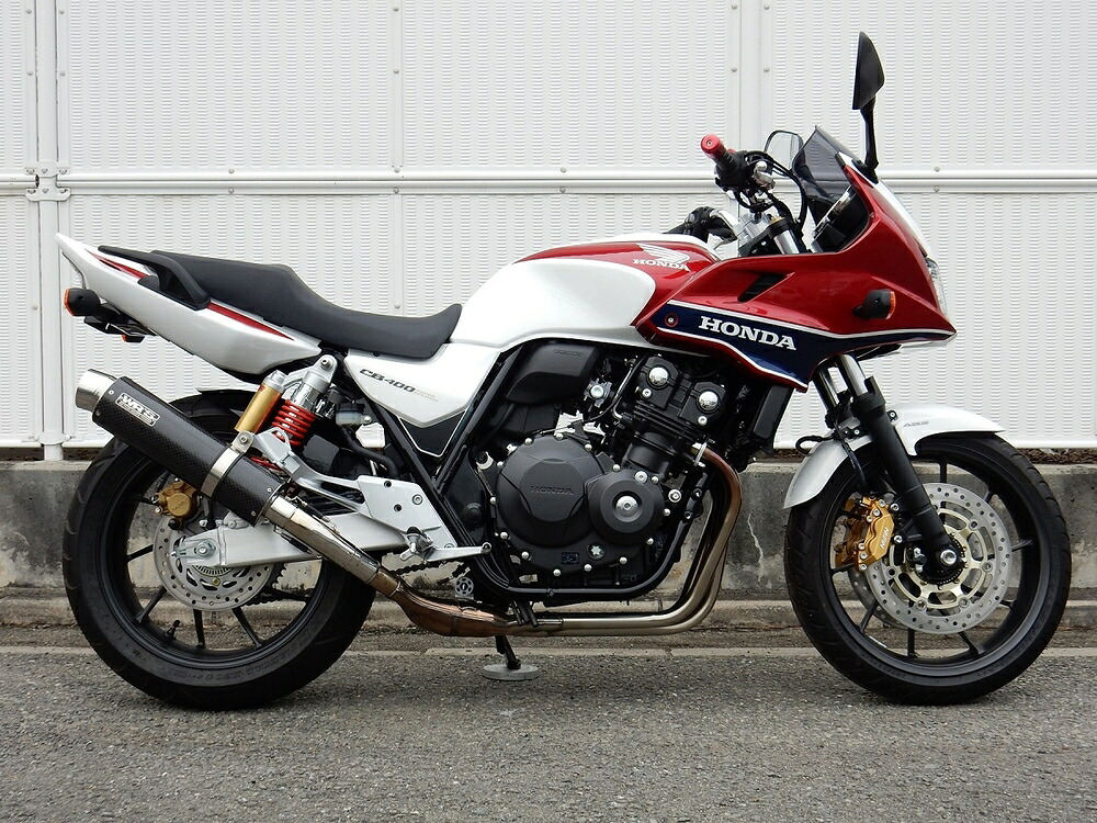 WR'S CB400SF/SB スリップオン ラウンド・カーボンサイレンサー JMCA BC1455JM|PartsOnline 店