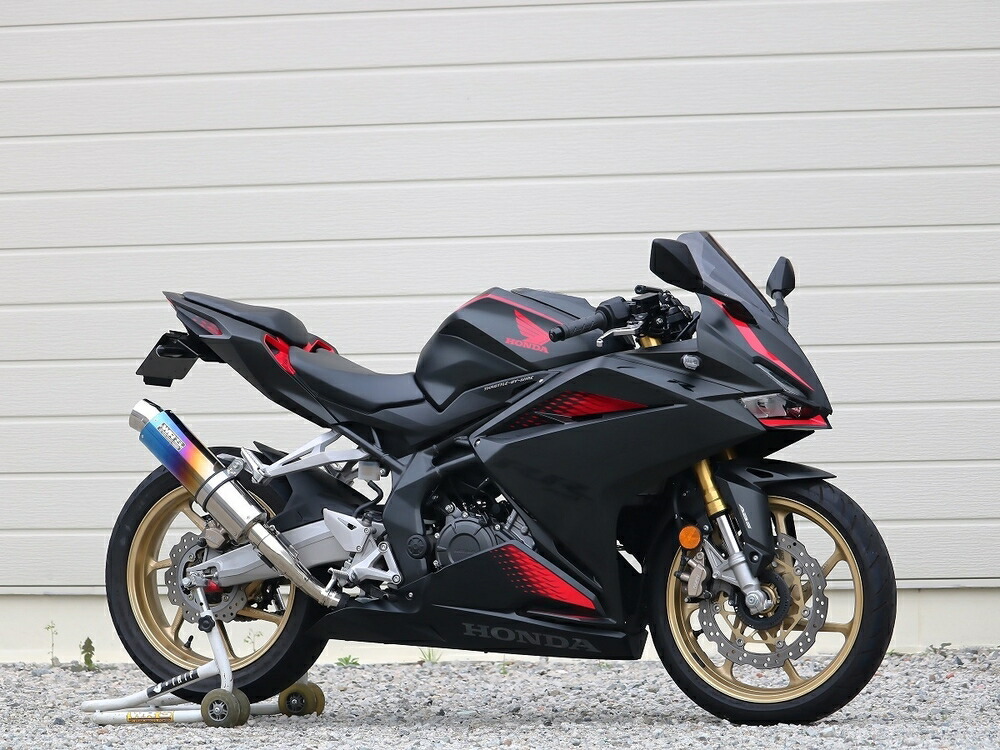 WR'S CBR250RR スリップオン ラウンド・焼き色チタンサイレンサー JMCA BK1240JM