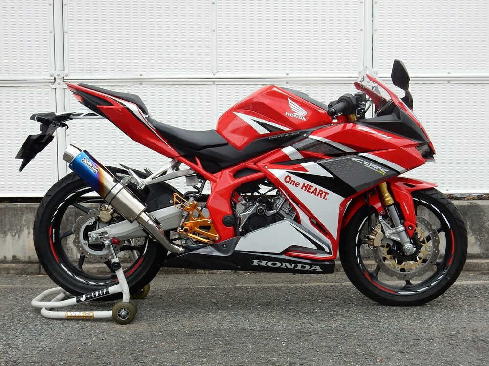 WR'S CBR250RR スリップオン ラウンド・焼き色チタンサイレンサー JMCA BK1230JM