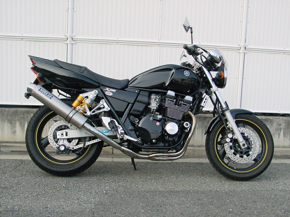WR'S XJR400R フルエキゾースト ラウンド・ソリッドチタンサイレンサー JMCA LT2403JM