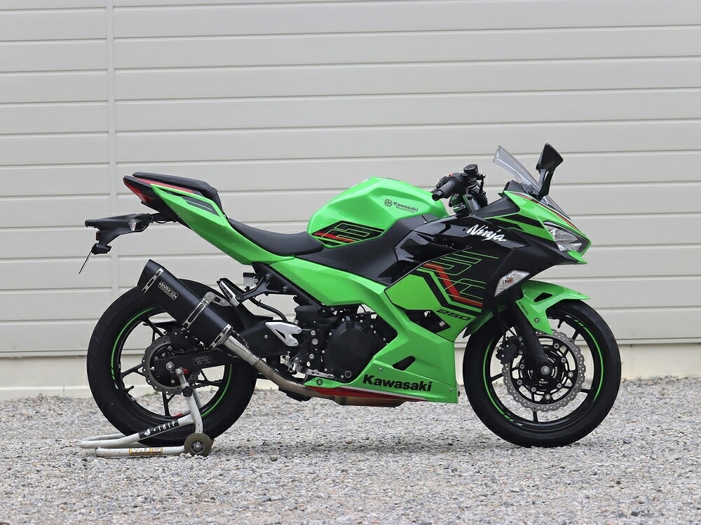 WR'S Ninja400 スリップオン SS-OVAL F-BLACK TITAN JMCA SF4430JM
