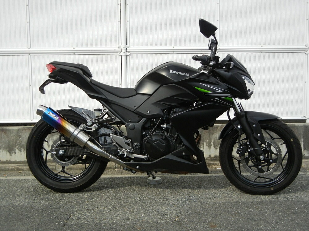 WR'S Ninja250 ABS スリップオン ラウンド・焼き色チタンサイレンサー JMCA BK4250JM
