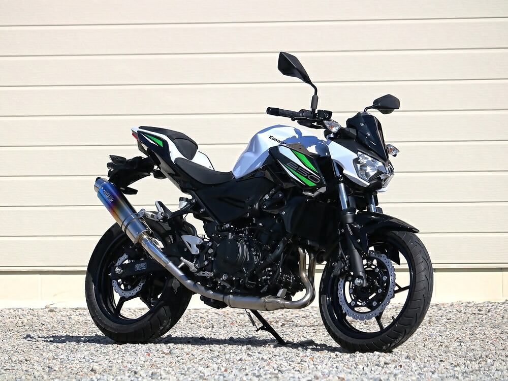 WR'S Z250 /Z400 スリップオン ラウンド・焼き色チタンサイレンサー JMCA BK4275JM