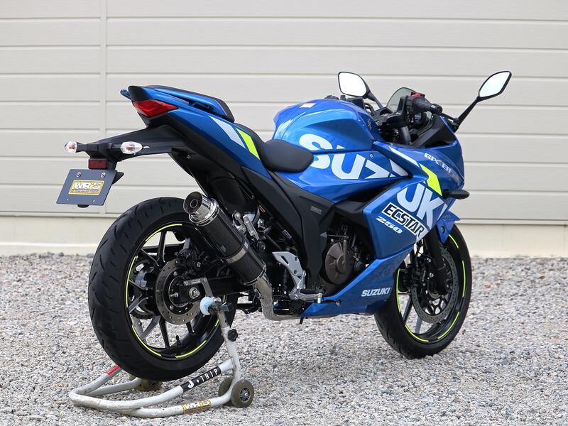 WR'S SUZUKI GIXXER SF 250 ジクサーSF250 ラウンドタイプ カーボンサイレンサー仕様フルエキゾースト SC3250JM|PartsOnline 店