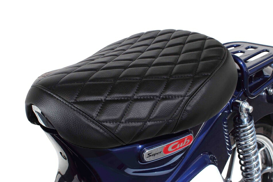 楽天市場】スーパーカブ C125 用 カスタム シート ブラック 黒 刺繍