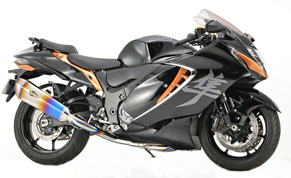 r's gear（アールズギア） Hayabusa('21-) GTスペック チタンフルエキゾーストツインマフラー チタンドラッグブルー GS17-T2DB｜PartsOnline 店