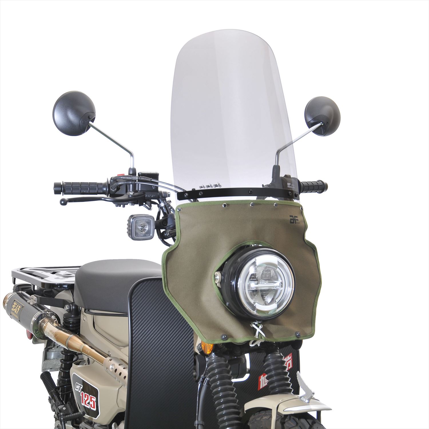 旭風防 HONDA CT125 ロング風防（カーキたれ） CT-T12
