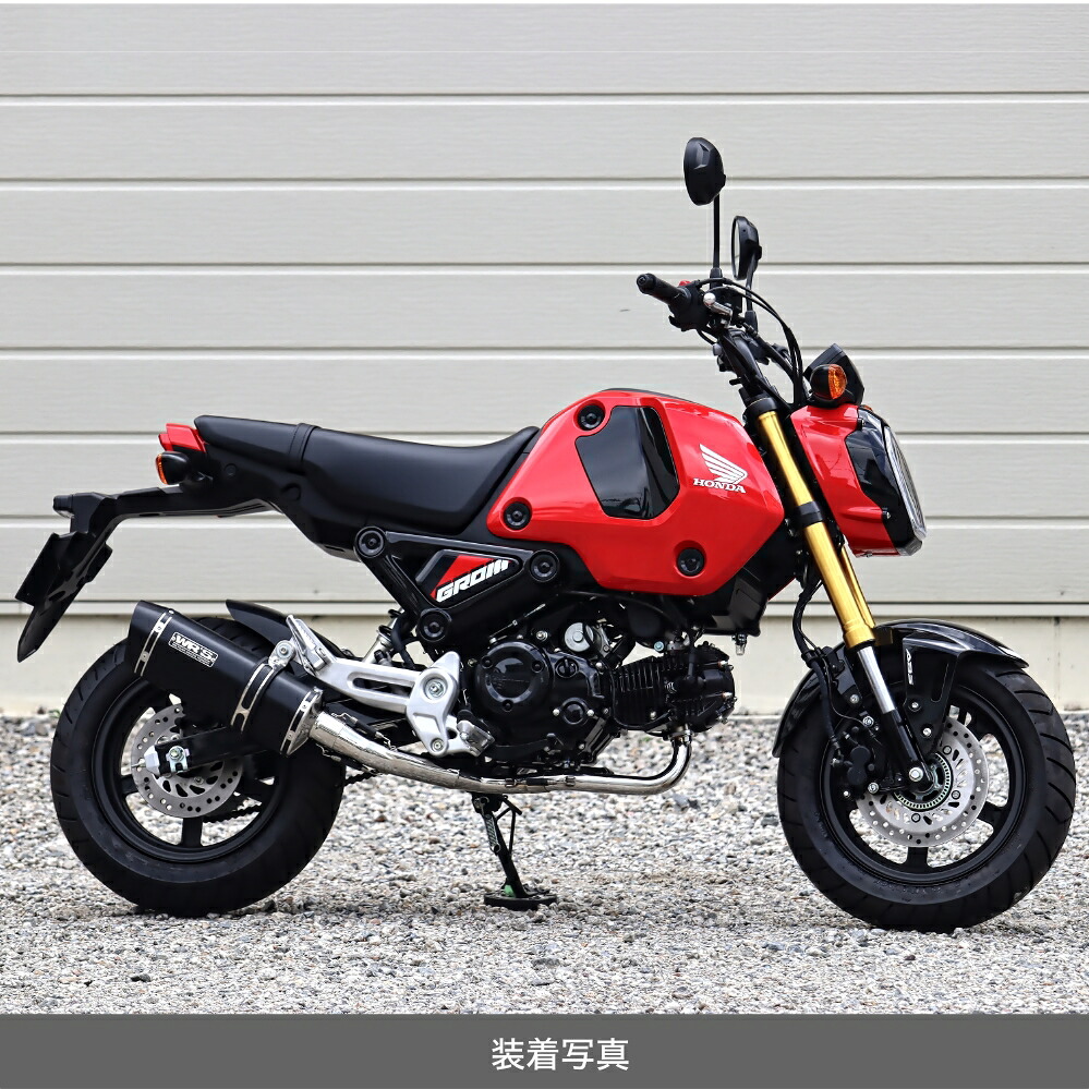 WR'S HONDA グロム SS-OVAL F-BLACKチタン フルエキゾーストマフラー LF1180JM