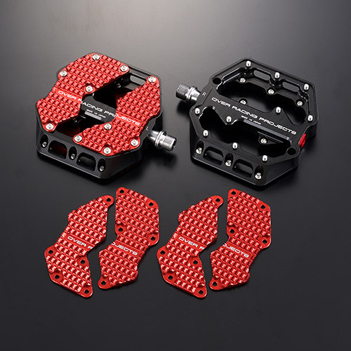ワイズギア PAS OVER Racing 滑っこいペダル ラージ ノン横すべり一皿手合い 黒いこと/赤いこと Q5K-ORP-124-990
