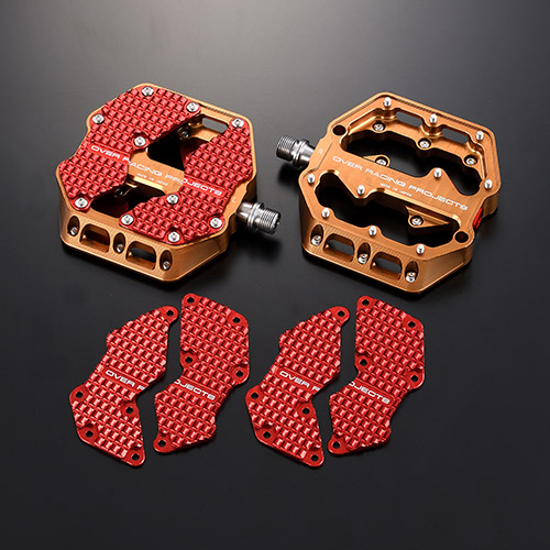 ワイズギア PAS OVER Racing 滑っこいペダル ラージ ノン横すべり一皿手合い ブロンズ/赤いこと Q5K-ORP-124-983