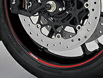 SUZUKI リムデカール（ブラック&レッド） 99183-00A10-RDJ