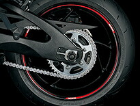 SUZUKI GSX-S1000GX リムデカール（ブラック＆レッド） 99183-00A20-RDJ
