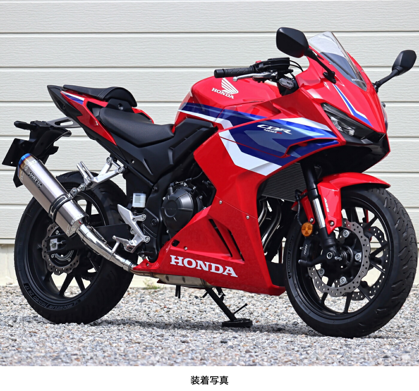 WR'S HONDA CBR400R('24-) SS-OVALロング スリップオンマフラー（ソリッドチタン） OV1470JM