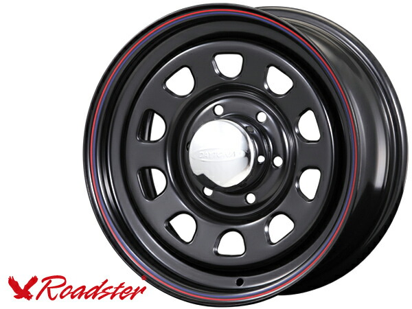 ○Daytona-RS17インチtimes;6.5J+386穴ブラック+GoodYearナスカー215/60R17C109/107Rホワイトレター