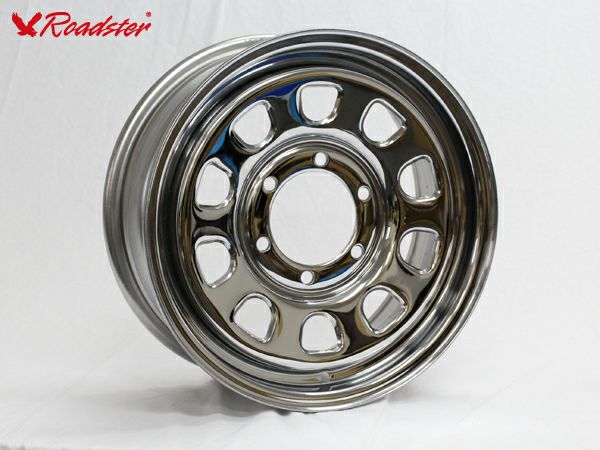 Nv350キャラバンにベストマッチ Roadster Daytona Rs 16インチ 6 5j 6穴 クローム フロント 48 2本 リア 38 2本 計4本セット Rvcconst Com