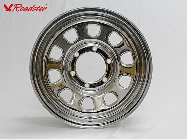 Nv350キャラバンにベストマッチ Roadster Daytona Rs 16インチ 6 5j 6穴 クローム フロント 48 2本 リア 38 2本 計4本セット Rvcconst Com