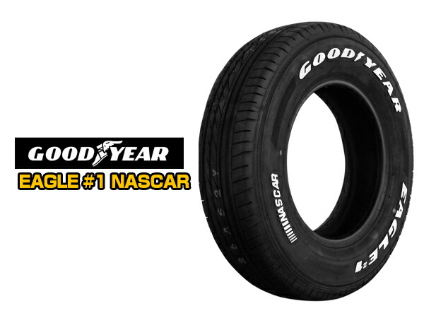 ○Daytona-RS17インチtimes;6.5J+386穴ブラック+GoodYearナスカー215/60R17C109/107Rホワイトレター