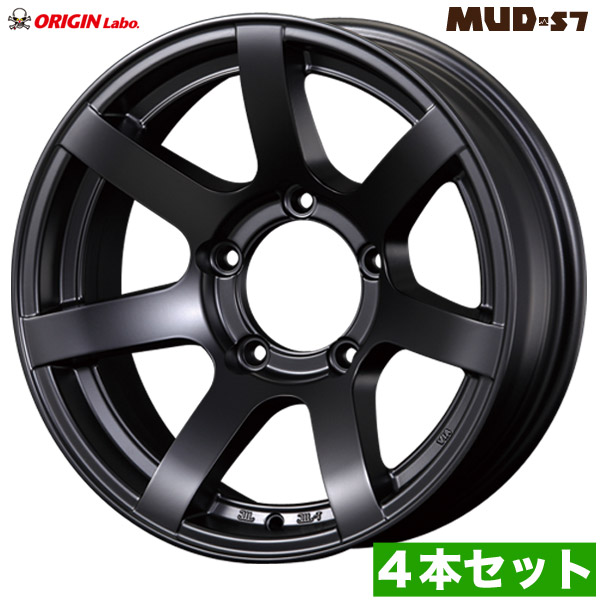 楽天市場】【4本セット】ジムニー タイヤホイールセット JB64 JB74 JB23 JA11系 MUD-SR7(マッド エスアールセブン)  16インチ×5.5J+20 マットブラック×OPEN COUNTRY M/T-R MTR(オープンカントリー エムティアール)195R16C  104/102Q【送料無料】オリジン ORIGIN Labo 車検 ...