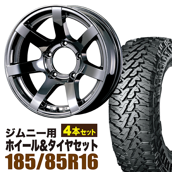 4本組 ジムニー ホイール タイヤセット Muds7 Jimny 5 5j ブラックスパッタリング ジオランダー M T G003 185 85r16 105 103 Lt 4本セット Eurotunebr Com Br