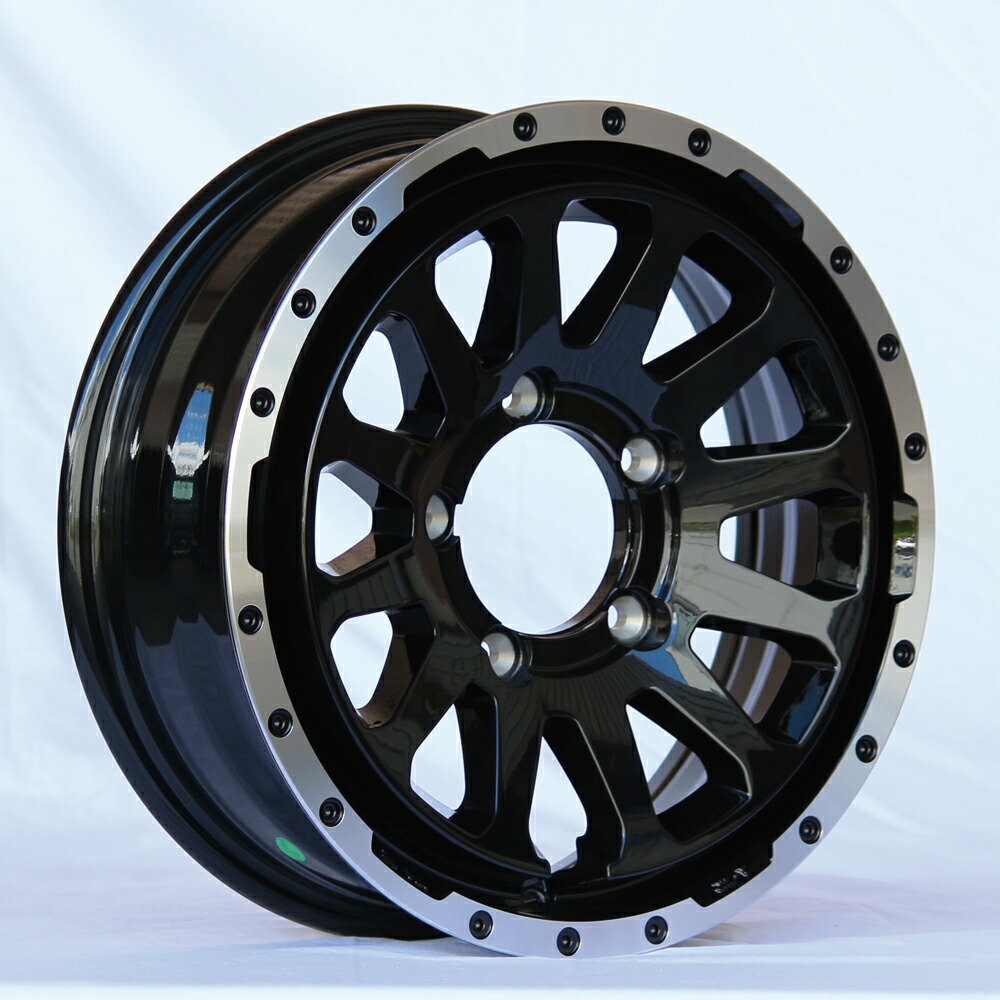 MUD-ZEUSJimny5.5J+20グロスブラック+YOKOHAMAジオランダーM/TG003185/85R16105/103LT1本セット