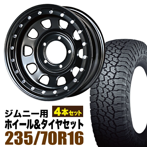【4本組】まつど家 長男 鉄漢 6.0J -20 ブラック ＋ FALKEN WILDPEAK（ファルケン ワイルドピーク）A/T3W 235/70R16 109T【送料無料】