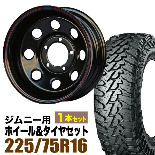 まつど家三男鉄八6.0J-40ブラック+ジオランダーM/TG003LT225/75R16115/112Q1本セット