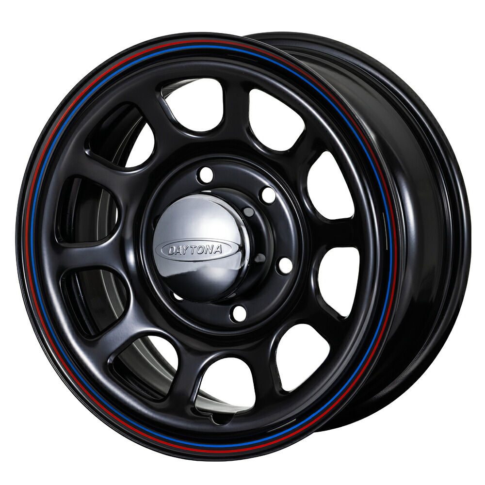 ハイエース ホイール 15インチ Daytona-RS NEO 6.5J ＋40 6穴 ブラック 赤&青ライン Roadster｜パーツパーク