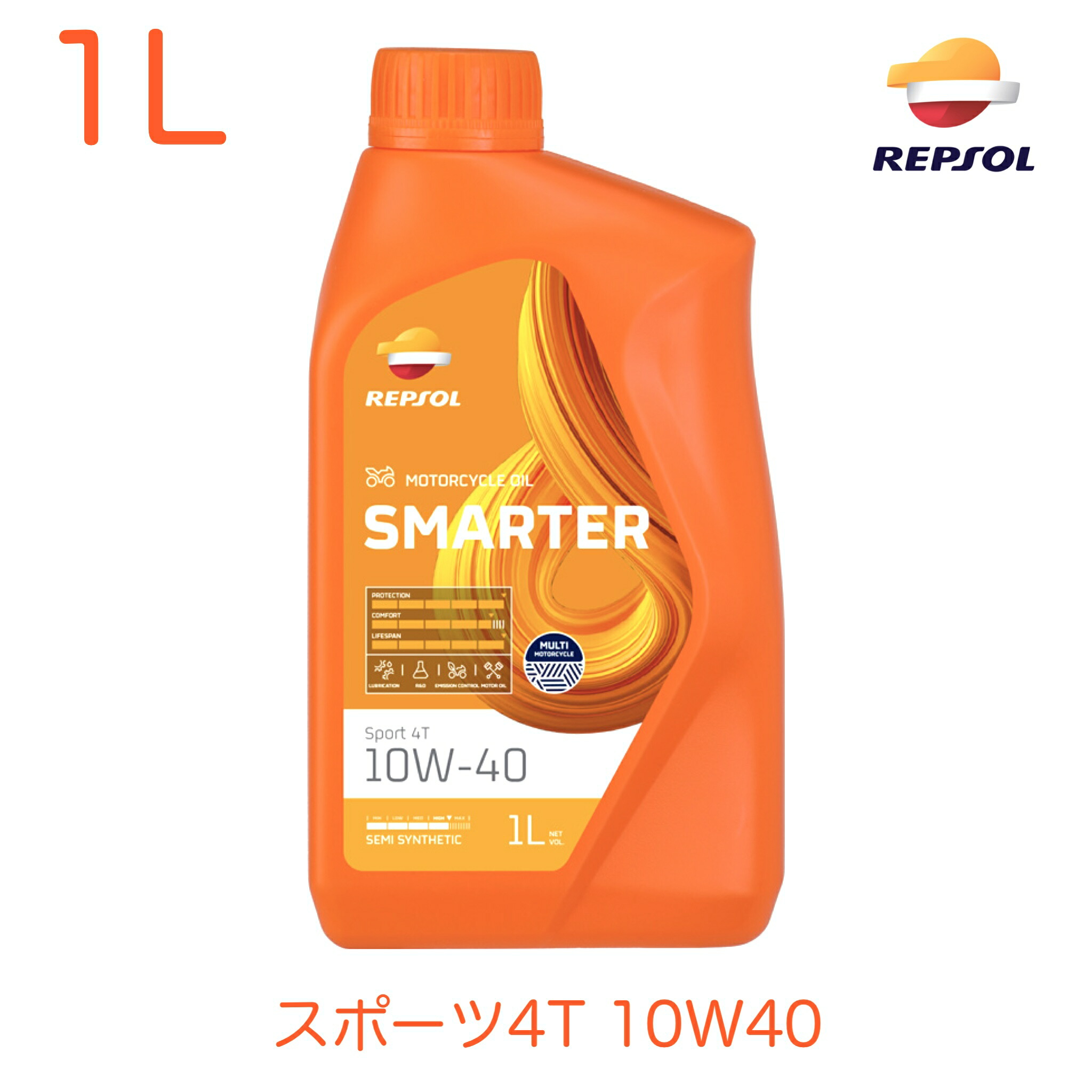 値下げ！REPSOL SMARTER 10W-30 エンジンオイル 1L 5本 Webike | REPSOL レプソル SMARTER(スマーター) HMEOC 4T【10W